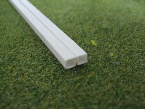 Styrene Plastic Strip: Square Tube Section, 3mm - 10mm