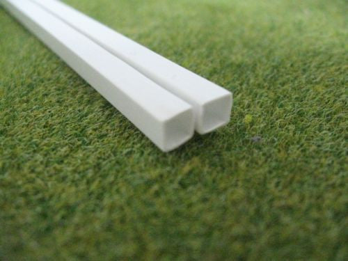 Styrene Plastic Strip: Square Tube Section, 3mm - 10mm
