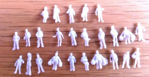 1:200 Scale Unpainted Model Figures - Pack of 25, 50 or 100
